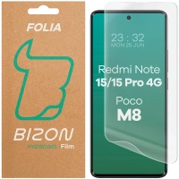 Folia hydrożelowa na ekran Bizon Glass Hydrogel Front do Xiaomi Redmi Note 15 / 15 Pro 4G / Poco M8, 1 sztuka