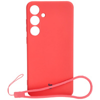 Etui Bizon Case Silicone Sq do Galaxy S24 Plus, brudny róż