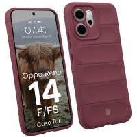 Pancerne etui Bizon Case Tur do Oppo Reno 14 F / 14 FS, burgundowe
