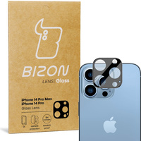 Szkło na aparat Bizon Glass Silk Lens dla iPhone 14 Pro / 14 Pro Max, 2 sztuki