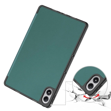 Etui z klapką Bizon Case Tab Lizard do Xiaomi POCO Pad M1 / Redmi Pad 2 Pro, ciemnozielone