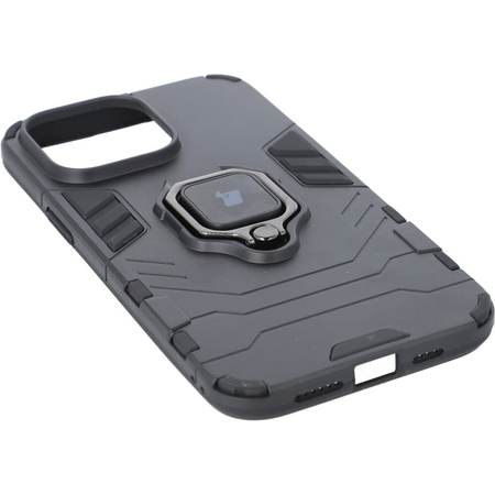 Etui Bizon Case Armor Ring do iPhone 14 Pro Max, czarne