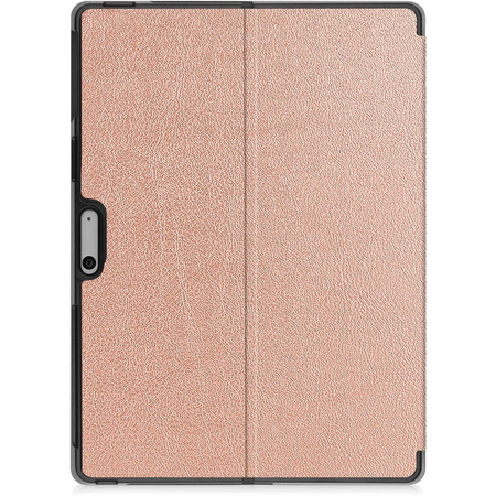 Etui Bizon Case Tab Croc do Microsoft Surface Pro 11 / 10 / 9, różowozłote