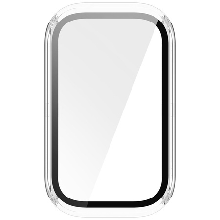 Etui ze szkłem do zegarka Bizon Case+Glass Watch do Xiaomi Smart Band 9 Active / Redmi Band 3, przezroczyste
