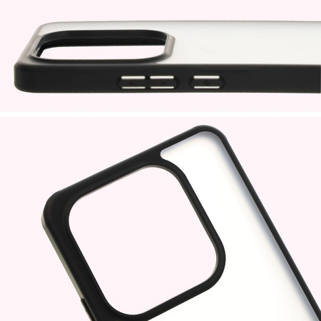 Etui Bizon Case Angelo do Xiaomi Redmi Note 14 5G, półprzezroczyste z czarną ramką
