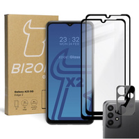 2x Szkło + szybka na aparat Bizon Edge 2 Pack do Galaxy A23 5G