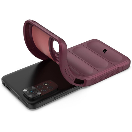 Pancerne etui Bizon Case Tur do Xiaomi Redmi Note 11 / 11S 4G, burgundowe