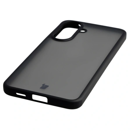 Etui Bizon Case Angelo do Galaxy A57 5G, przydymione z czarną ramką