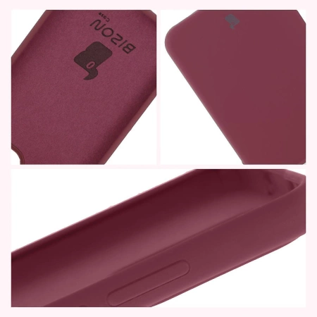 Silikonowe etui Bizon Soft Case do Oppo Reno13, ciemnofioletowe