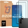 2x Szkło + szybka na aparat Bizon Edge Pack do OnePlus Nord CE5 5G