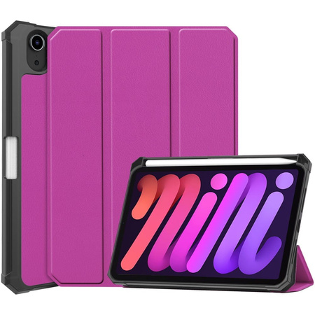 Etui Bizon Case Tab Lizard do Apple iPad Mini (A17 Pro) 2024 / iPad Mini 6 2021, fuksja