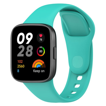 Pasek Bizon Strap Watch Dots do Xiaomi Redmi Watch 3, ciemno-miętowy