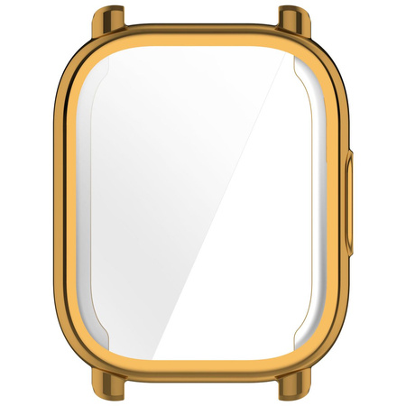 Etui z osłoną ekranu Bizon Case Watch Felipe do Xiaomi Redmi Watch 5 Active, złote