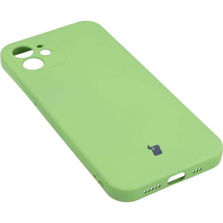 Etui Bizon Case Silicone do iPhone 12, jasnozielone