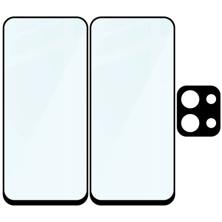 2x Szkło + szybka na aparat Bizon Edge Pack do Xiaomi Redmi 15C 4G / 5G
