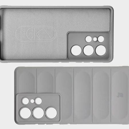 Pancerne etui Bizon Case Tur do Galaxy S25 Ultra, jasnoszare