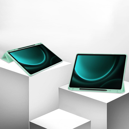 Etui Bizon Case Tab Lizard do Galaxy Tab S9 FE Plus, miętowe