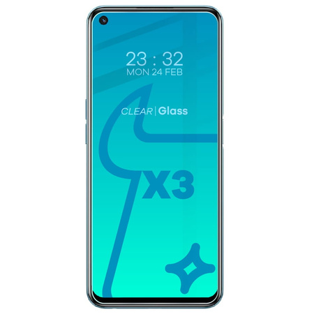 3x Szkło hartowane + szybka na aparat Bizon Glass Clear Pack do Realme 9i