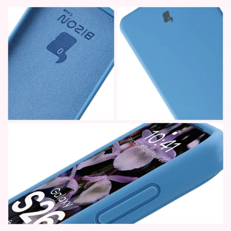 Silikonowe etui Bizon Soft Case do Galaxy S26, niebieskie