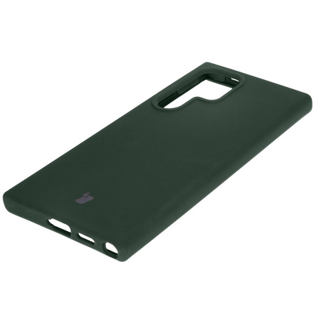 Silikonowe etui Bizon Soft Case do Galaxy S24 Ultra, ciemnozielone