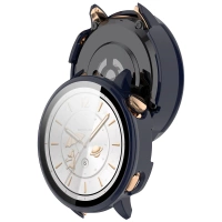 Etui ze szkłem do zegarka Bizon Case Watch Adamo do OnePlus Watch 3 43 mm, niebieskie