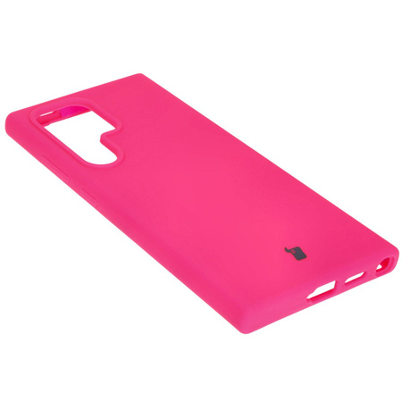 Silikonowe etui Bizon Soft Case do Galaxy S24 Ultra, neonowo-różowe