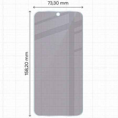 Prywatyzujące szkło hybrydowe Bizon Glass Mule Shadow do Realme GT 8 Pro, matowe