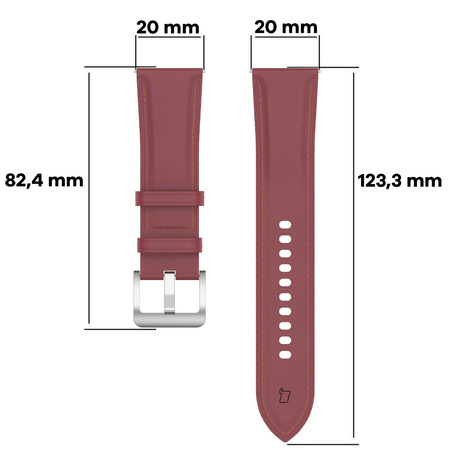 Pasek Bizon Strap Watch Casual do Galaxy Watch FE/7/6/6 Classic/5/5Pro/4/4 Classic, czerwony