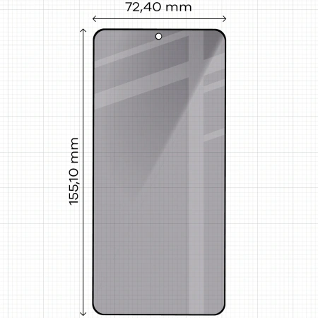 Prywatyzujące szkło hartowane Bizon Glass Edge Shadow do Galaxy A16 4G/5G, przyciemniane z czarną ramką