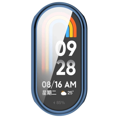 Etui z osłoną ekranu Bizon Case Watch Felipe do Xiaomi Smart Band 10, niebieskie