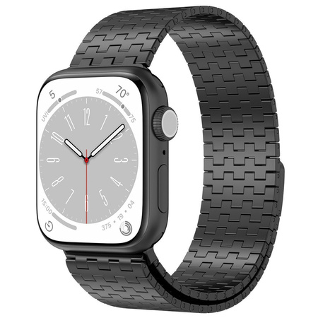 Pasek ze stali nierdzewnej Bizon Strap Watch Titanium do Apple Watch 38/40/41/42 mm, czarny
