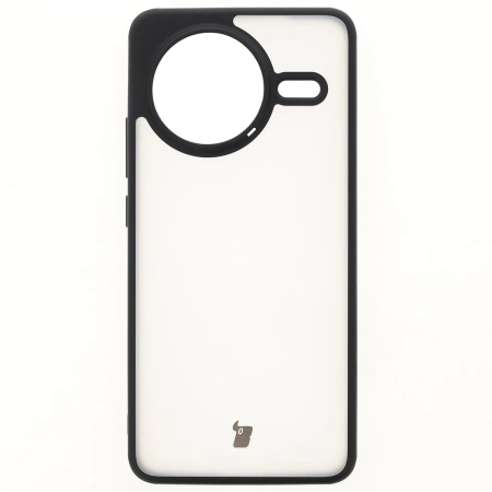 Etui Bizon Case Angelo do Xiaomi Poco F7 Pro, półprzezroczyste z czarną ramką