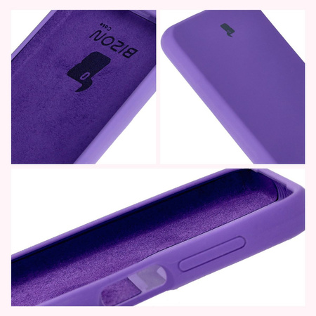 Silikonowe etui Bizon Soft Case do Motorola Moto G55 5G, fioletowe