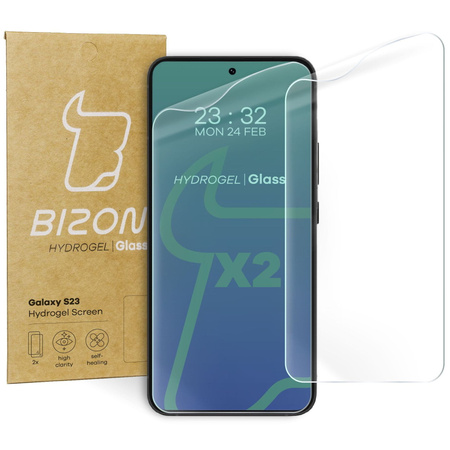 Folia hydrożelowa na ekran Bizon Glass Hydrogel do Galaxy S23, 2 sztuki