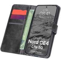 Etui z klapką Bizon Case Pocket do OnePlus Nord CE4 Lite 5G, czarne