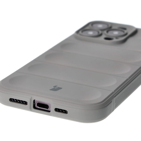 Pancerne etui Bizon Case Tur do iPhone 15 Pro Max, jasnoszare