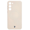 Etui silikonowe z pierścieniem magnetycznym Bizon Case Silicone Magnetic do Galaxy S23 Plus, beżowe
