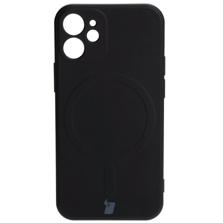Etui Bizon Case Silicone Magnetic Sq do iPhone 12 Mini, czarne