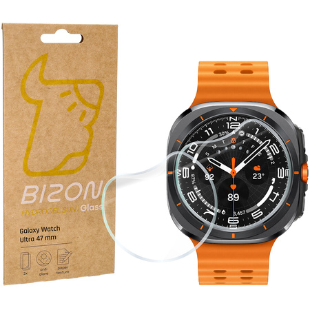 Folia matowa Bizon Glass Watch Film Sun Duo do Galaxy Watch Ultra 47 mm, 2 sztuki