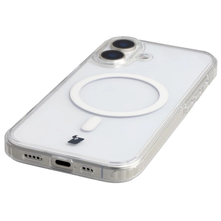 Etui z pierścieniem magnetycznym Bizon Case CrystalO do iPhone 17, przezroczyste