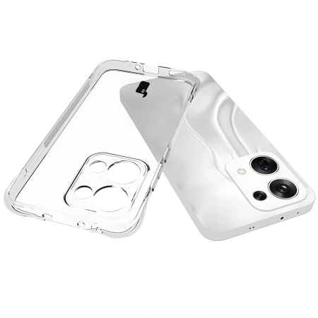 Elastyczne etui + 2x szkło hartowane Bizon Case Clear Pack do Oppo Reno13