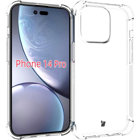 Etui + 2x szkło + obiektyw Bizon Case Clear Pack do iPhone 14 Pro, przezroczyste