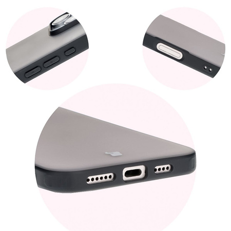 Etui Bizon Case Angelo do iPhone 16 Pro, przydymione z czarną ramką