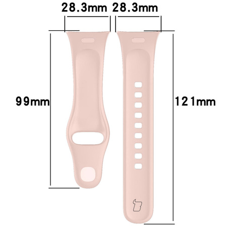Pasek Bizon Strap Watch Dots do Xiaomi Redmi Watch 3, jasnoróżowy