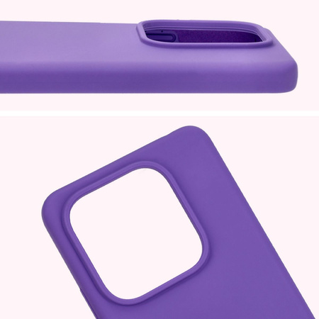 Silikonowe etui Bizon Soft Case do Xiaomi Redmi Note 14 5G, fioletowe