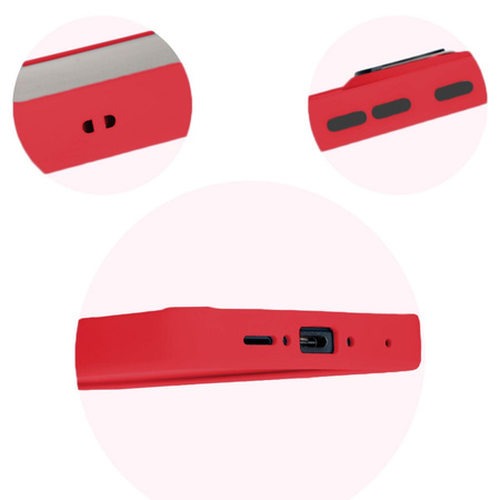 Etui z uchwytem na palec Bizon Case Hybrid Ring do Galaxy Xcover7, przydymione z czerwoną ramką