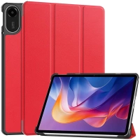 Etui z klapką Bizon Case Tab Croc do Xiaomi Redmi Pad 2, czerwone