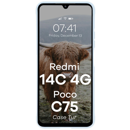 Pancerne etui Bizon Case Tur do Xiaomi Redmi 14C 4G / POCO C75, jasnoniebieskie