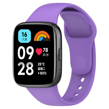 Pasek Bizon Strap Watch Dots do Xiaomi Redmi Watch 3 Active, fioletowy