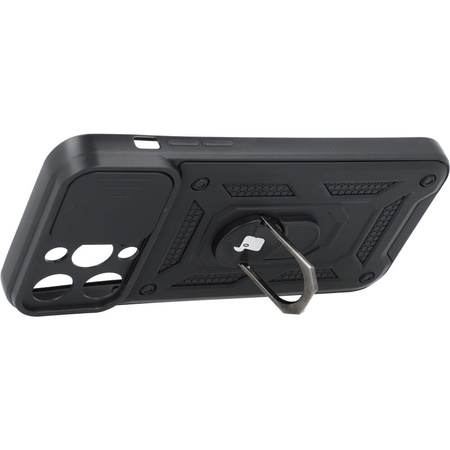 Etui Bizon Case CamShield Ring do iPhone 14 Pro Max, czarne